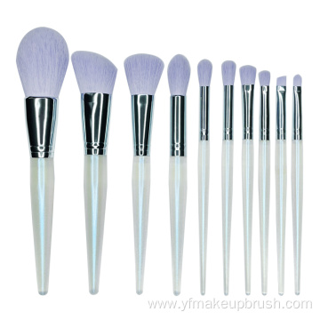 Wholesale 10pcs Crystal Facial Makeup Brush Set